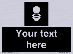 Custom information: black panel wc toilet